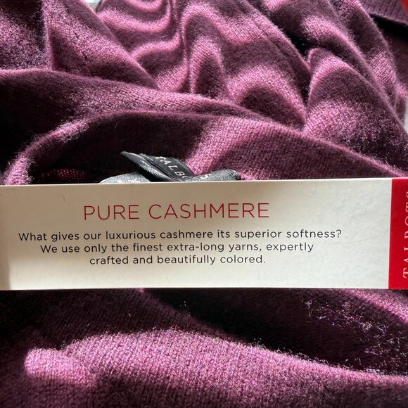 Talbots cashmere burgundy 3/4 sleeve pullover sweater women's size XS - Picture 8 of 10